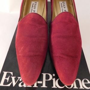 Evan Picone Berry Suede 7.5 Dress Shoes Heels